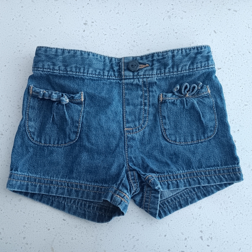 Girls' Dark Wash Shorts Size 2T